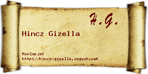 Hincz Gizella névjegykártya