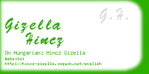 gizella hincz business card